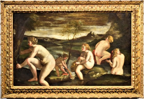 Diane in the bath with the nymphs - Flemish school of the 17th century